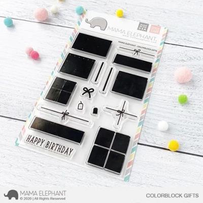 Mama Elephant Clear Stamps - Colorblock Gifts